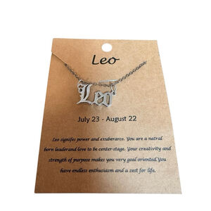 Zodiac Leo Silver 18” Tone Necklace NEW